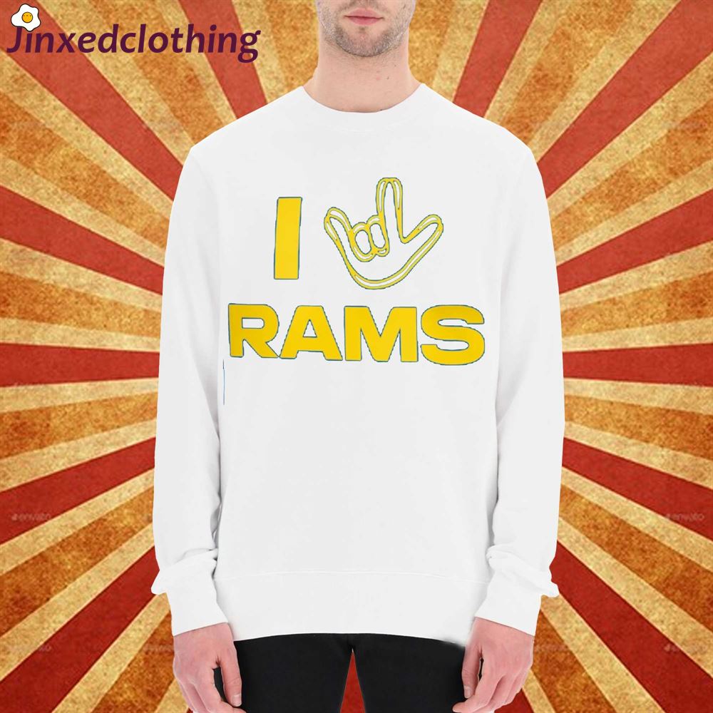 Los Angeles Rams Homage The Nfl Asl Collection By Love Sign Tri-blend T-shirt 